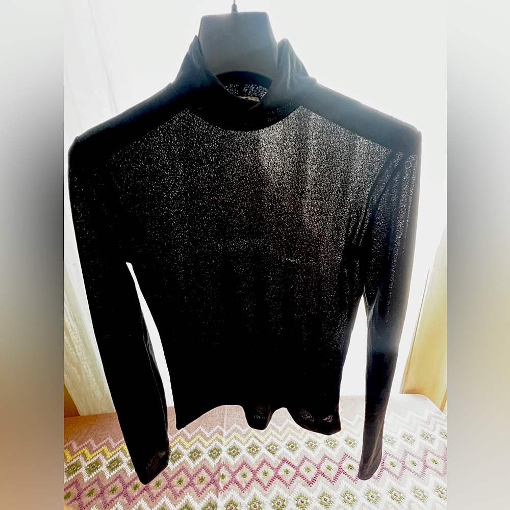 BCBG cowl-like turtle neck with long sleeves